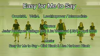 Easy for Me to Say - Clint Black &amp; Lisa Hartman Black - Improver / Intermediate | Bailamos Linedance