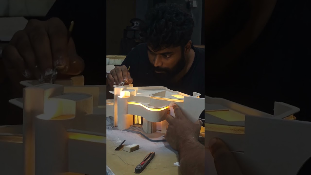 Architecture model making. Residence building at sharjah.