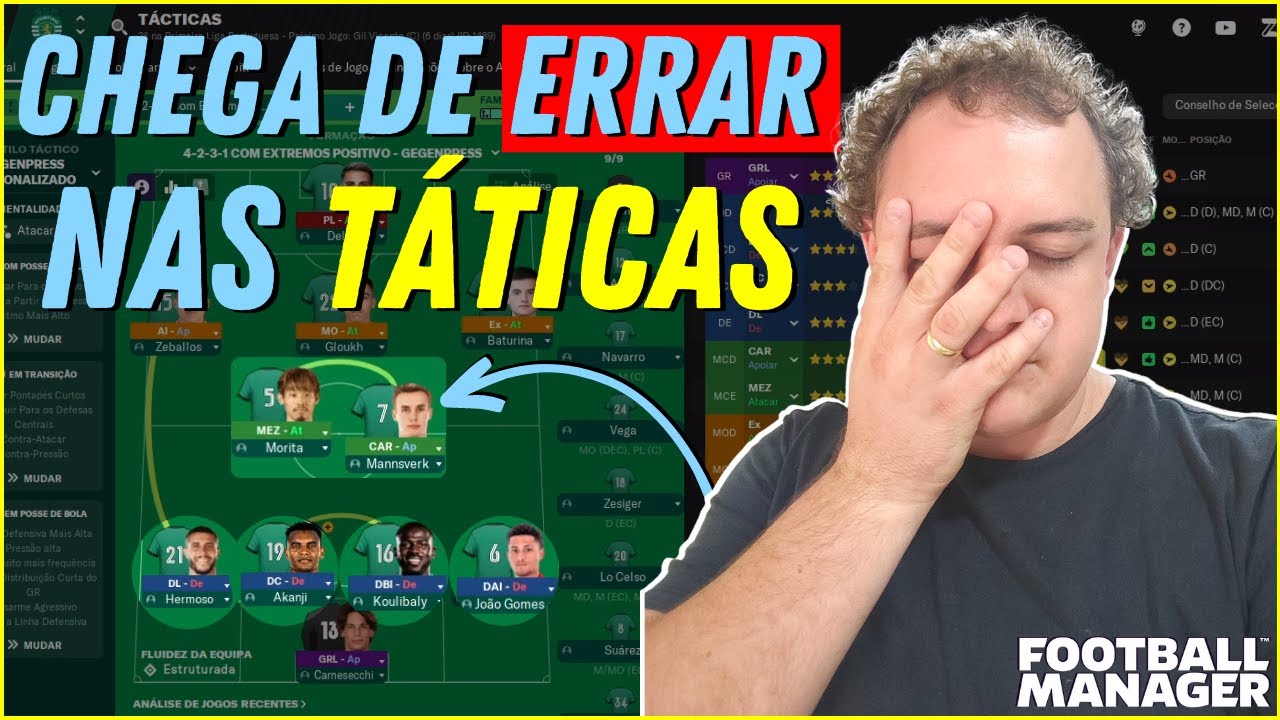 Por ISSO sua TÁTICA NÃO FUNCIONA | Arrume as FUNÇÕES dos JOGADORES | Análise de save #25