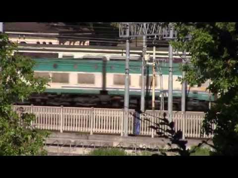 Treni a Monza - E655 con 18 carri trasporto lamiera in rotoli - 24/05/2014