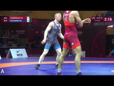 1/4 GR - 60 kg: M. MAMMADOV (AZE) v. M. KAZHARSKI (BLR)