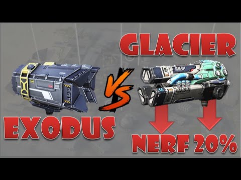 Exodus vs Glacier (after nerf) heavy weapon comparison war robots