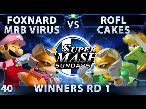 SSS 40 - Foxnard & MrB Virus (Red) Vs. ROFL & Cakes (Green) SSBM Winners Round 1 - Smash Melee