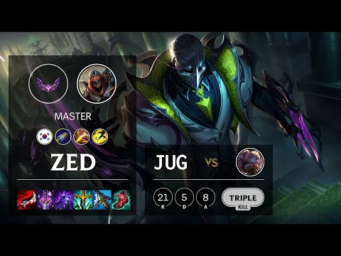 Zed Jungle vs Poppy - KR Master Patch 12.3