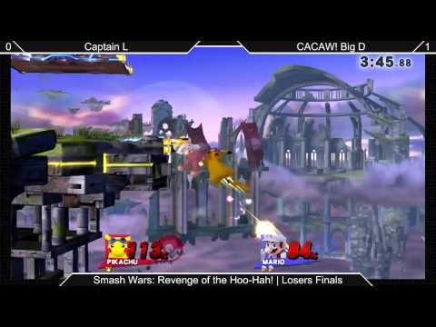 [Sm4sh|Smash Wars 1] Grand Finals: Captain L (Pikachu, Shulk) VS Cacaw|Big D (Mario)