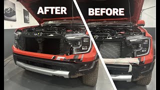 2023 Ford Ranger Raptor Grill Remove and Paint BLACK-4K