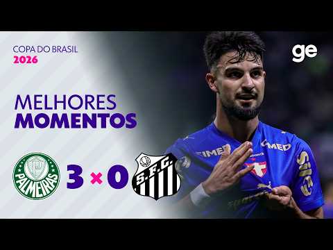Gols e melhores lances de Palmeiras x Santos
