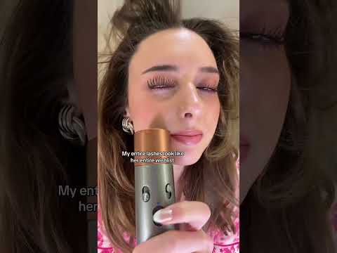 The hairdryer COOKED. #lashes #mascara #joke