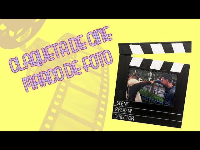 Vídeo relacionado con Portafotos cine. Marco de fotos con forma de claqueta de cine para fotos de 15x10cm