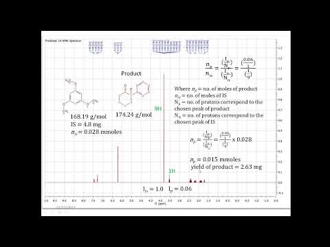 NMR Yield Calculation using Internal Standard (IS), #nmr #viral #reaction #chemistry #yield