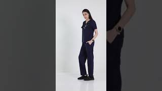 KNYA Med ® V Neck Premium Women's Scrub Suit – 9 Pockets