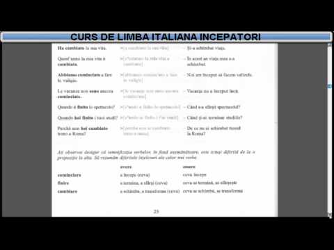 Învață  Italiana Online Curs Incepatori  (tema+dictionar) - Lectia 22