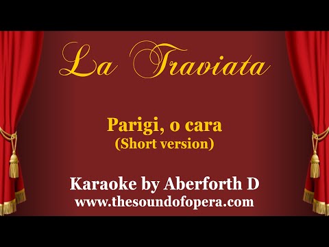 LA TRAVIATA KARAOKE 35 - Parigi, o cara (Duet - Cantabile, Short version) | Aberforth D