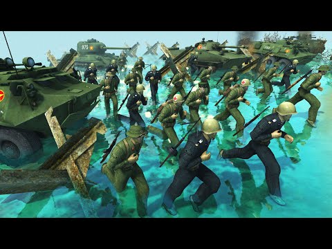 Bloody Vietnam War BEACH LANDING! - Men of War: Vietnam '65 Mod Battle Simulator