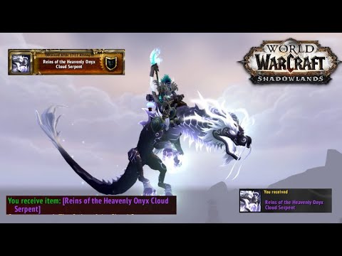 Worlf of Warcraft Mount Drops: Heavenly Onyx Cloud Serpent Drop [ 1712 attempts! ]