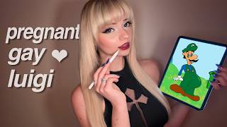·˚draw with me | ASMR | pregnant luigi 🍄