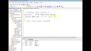 How to remove null values in sql select query
