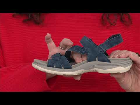 Earth Origins Suede Asymmetrical Sport Sandals - Hailey Holland on QVC