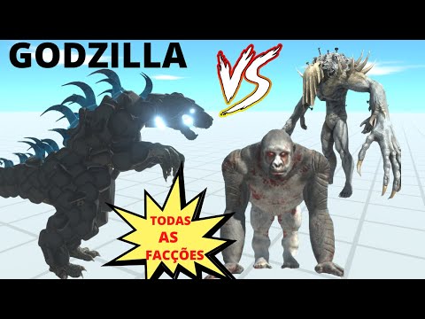 Novo Godzilla 2021 vs Todas as Facções - Animal Revolt Battle Simulator