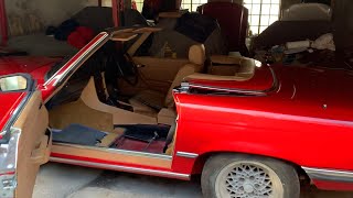 Mercedes 107 SL: Obciąganie foteli nowymi pokrowcami krok po kroku