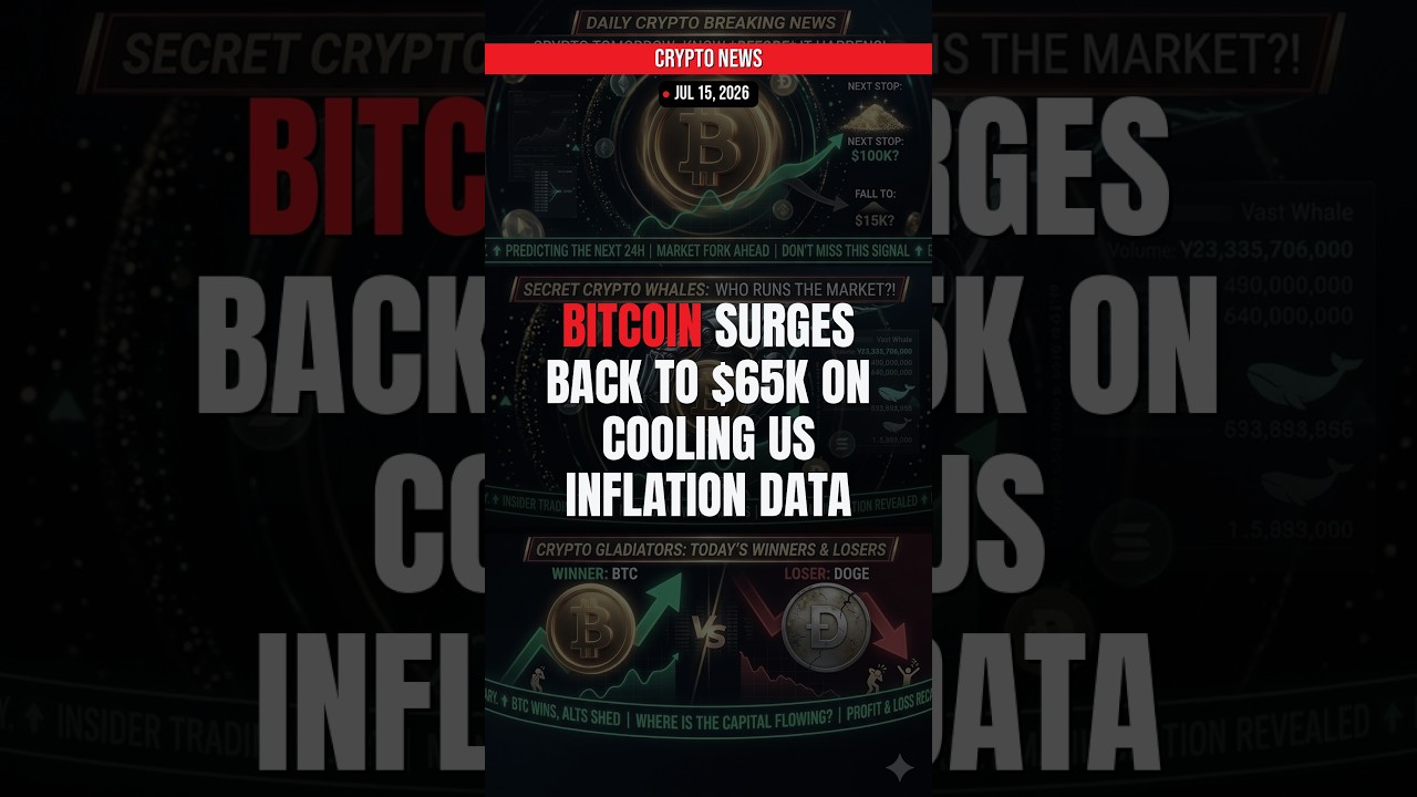 BREAKING: Bitcoin Surges Back to $65K on Cooling US Inflatio — Crypto News Jul 15, 2026