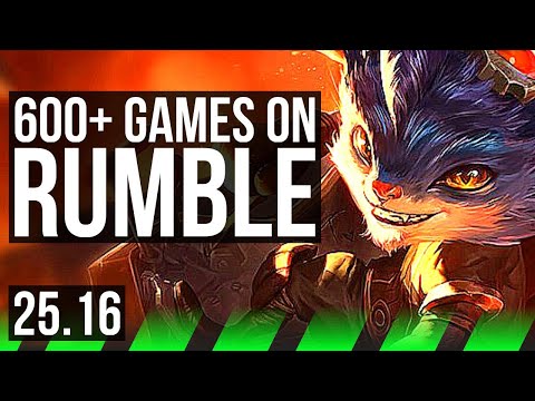 RUMBLE vs NOCTURNE (JGL) | 600+ games, Dominating | KR Diamond | 25.16