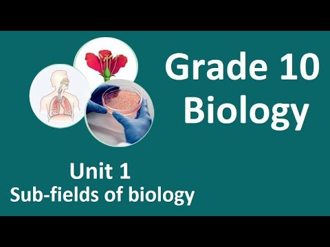 Grade 10 Biology Unit 1 Sub-fields of biology | new curriculum