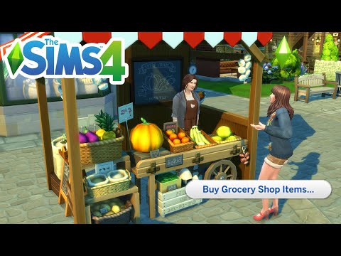 How To Buy Groceries From The Store (Go Grocery Shopping) - The Sims 4