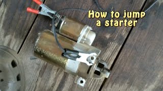How to jump a starter.