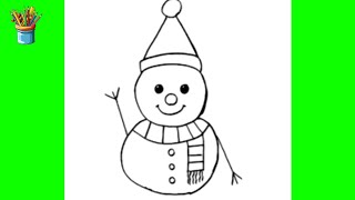 How to Draw a Snowman Step by Step - Easy and Educational Drawings for Kids