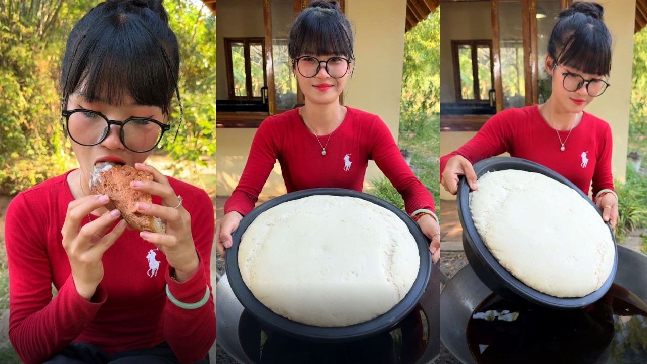 Amazing cooking deep fried cake recipe