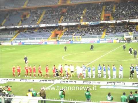 Sampdoria - Livorno 1-1, 23^giornata serie B 20/01/2012 Ingresso squadre