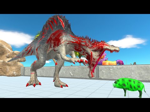 ZOMBIE SPINOSAURUS DEATH CLIMB - Animal Revolt Battle Simulator