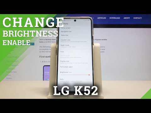 Display Options on LG K52 – Activate Auto-Brightness