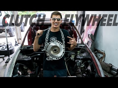 22. CLUTCH & FLYWHEEL INSTALL - RB25DET 240SX BUILD