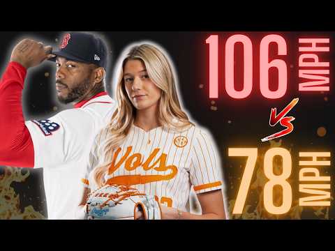 What’s HARDER to Hit? Worlds Fastest Baseball or Softball?!