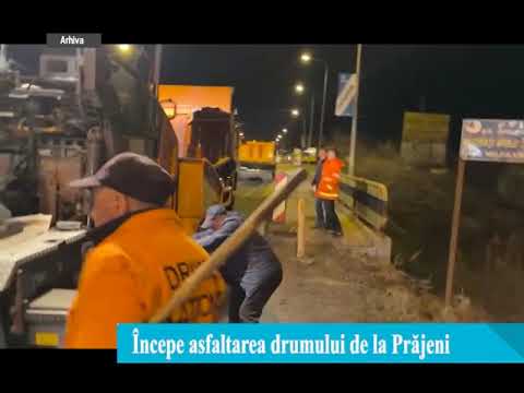 Începe asfaltarea drumului județean 282 B, Prăjeni – Plugari