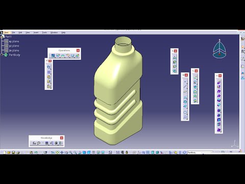 PLASTIC BOTTLE in CATIA V5 WIREFRAME AND SURFACE DESIGN