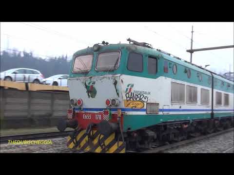 IL SALUTO DELLA DOPPIA DI CAIMANI E.655 IN TRANSITO A CARIMATE  (CO) 11 - 2 - 2017.