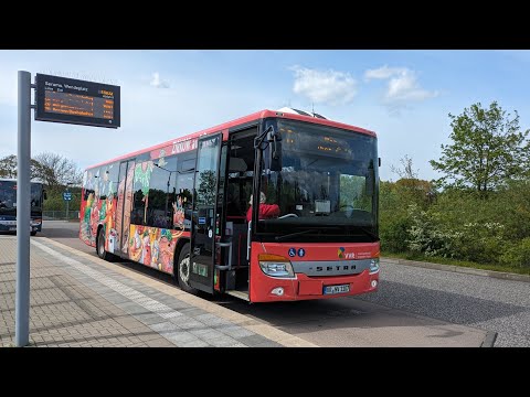 VVR|Mitfahrt im Setra 415 LE business auf der 20 von Serams bis Bergen auf Rügen