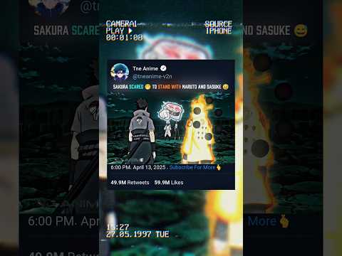 SAKURA SCARED 🤭 TO STAND WITH NARUTO AND SASUKE 😅