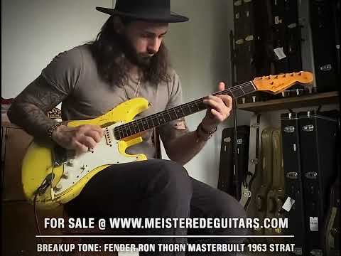 Fender Masterbuilt Ron Thorn 1963 Heavy Relic Strat Graffity Yellow Heavy Relic, 3,27kg, 12" Radius, Killer Specs 2021 - Aged Graffity Yellow Heavy Relic imagen 22