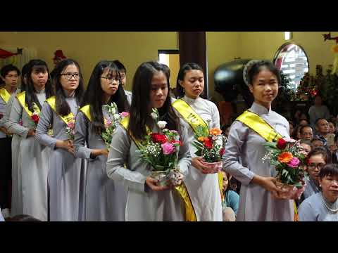 MÚA DÂNG HOA CÚNG PHẬT TẠI LỄ VU LAN 2019 CHÙA LINH THỨU