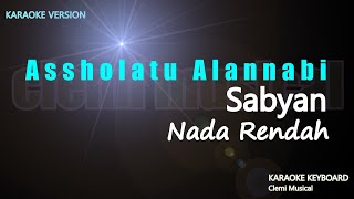 Download lagu Assholatu Alannabi - Sabyan ( Karaoke Lirik ) Sholawat Nabi || Nada Rendah mp3