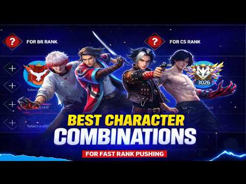 Best character combination in Free Fire | Br rank & CS rank Skill combination 2026
