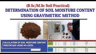 Determination of Soil Moisture Content  using Gravimetric Method (B.Sc/M.Sc Soil Practical)