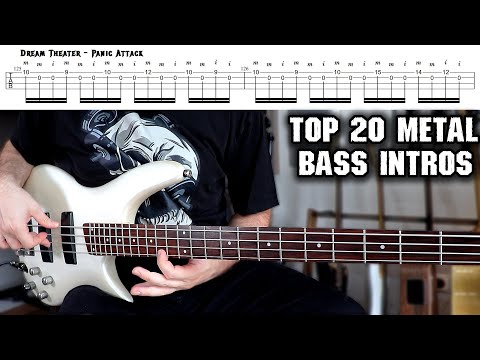 Top 20 METAL BASS INTROS Of All Time | With Tabs