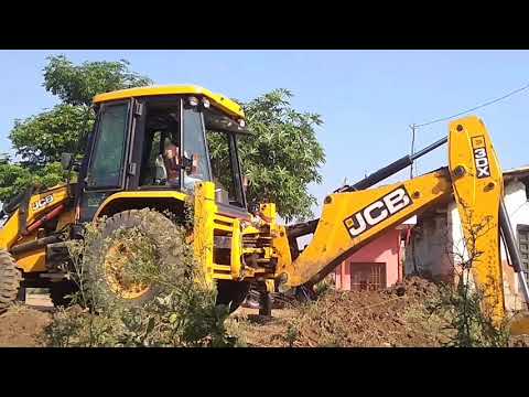 JCB Backhoe Machine Working For New Bridge Construction JCB Breaking Old Bridge Wall JCB Video 2200r
