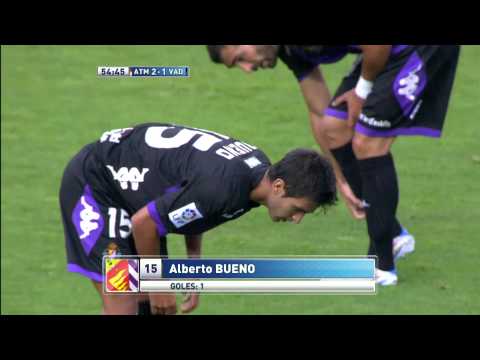 Gol de Alberto Bueno (2-1) en el Atlético de Madrid - Real Valladolid Jornada 5