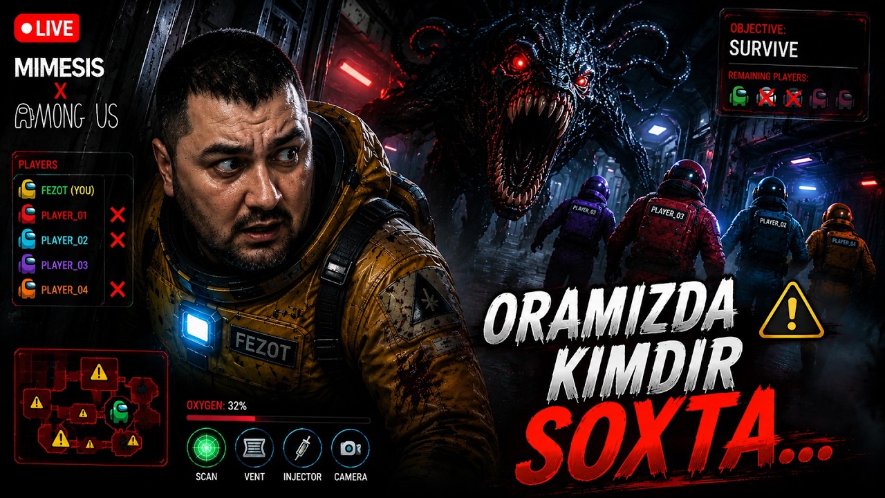 ORAMIZDA KIMDIR SOXTA… 😨 – MIMESIS & AMONG US (Jonli Efir!)